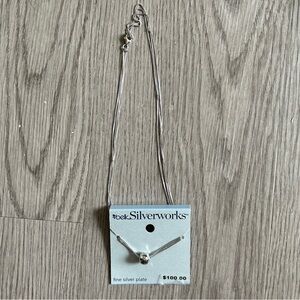 Belk Silverworks Fine Silver Plated Bead Necklace